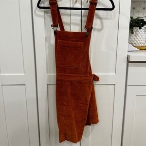 Madewell Burnt Orange Corduroy Mini Dress